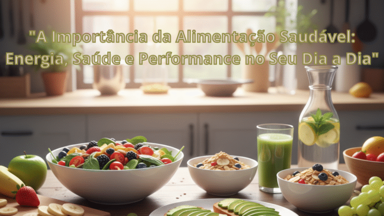 Alimentação saudável com alimentos naturais que melhoram energia, saúde e performance física.