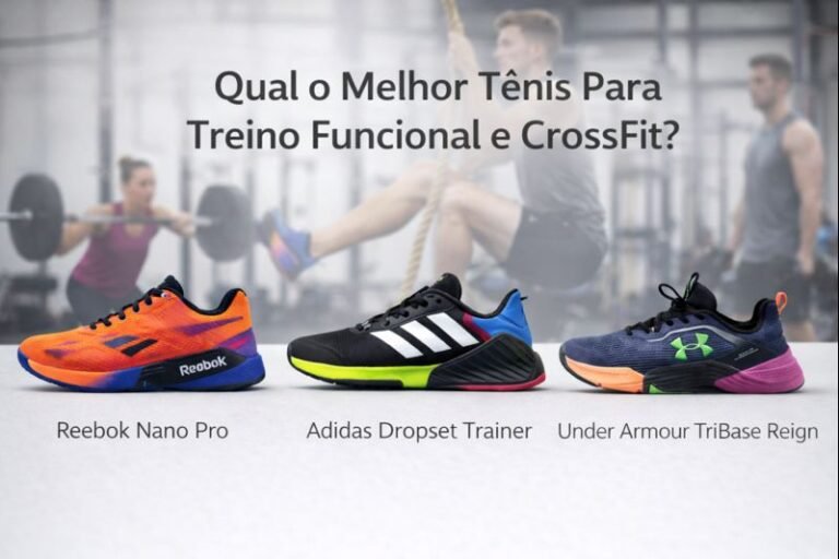 Comparativo entre Reebok Nano Pro, Adidas Dropset Trainer e Under Armour TriBase Reign para treino funcional e CrossFit
