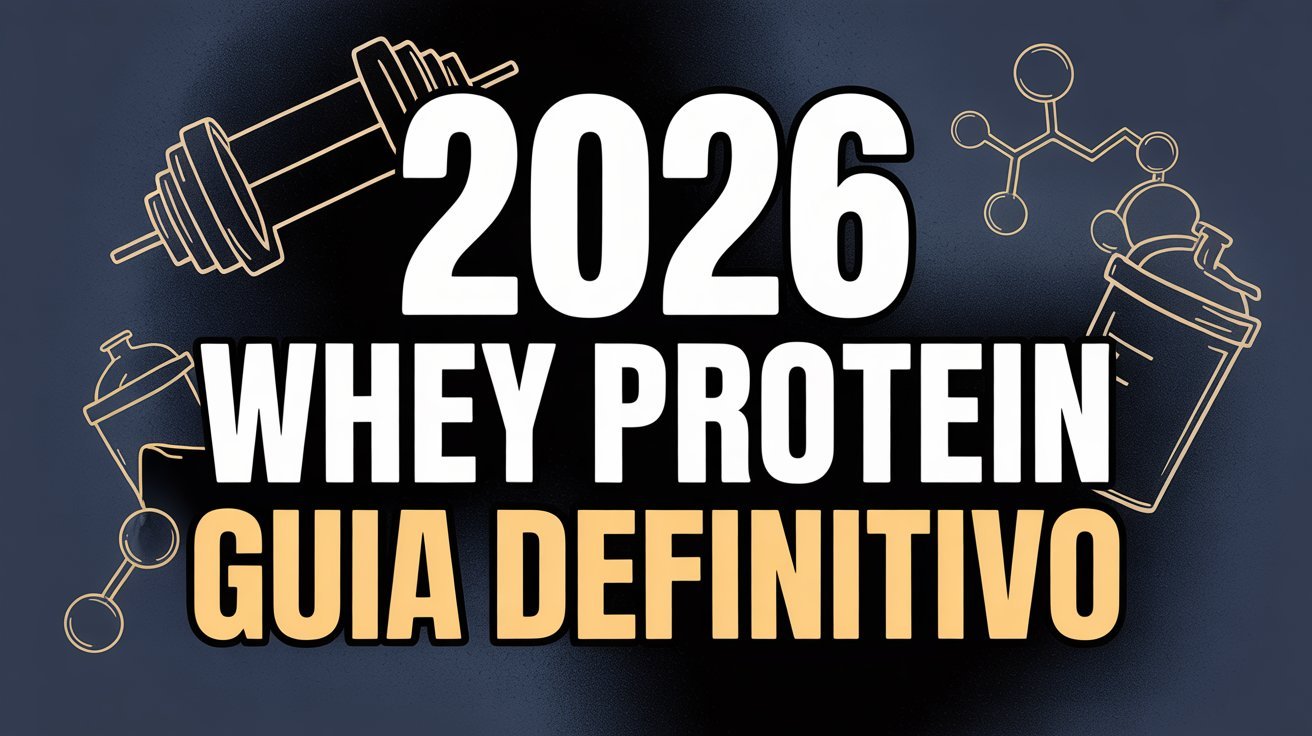 Capa guia whey protein 2026 MegaFitVibe blog fitness