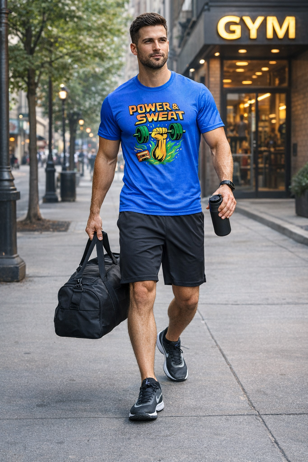 Camiseta DryFit Power & Sweat - Retrô Arts